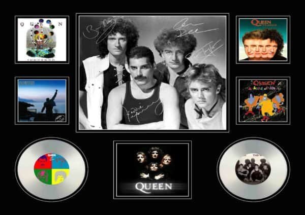 QUEEN FREDDIE MERCURY SIGNED PHOTO PRINT MEMORABILIA