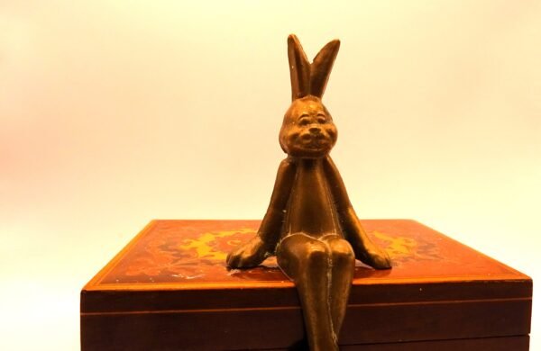 Brass Sitting bunny - similar to the Cadburys bunny