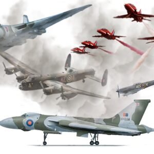 Red Arrows, Vulcan, Spitfire plus two others