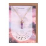 Amethyst Crystal Necklace Greeting Card Set