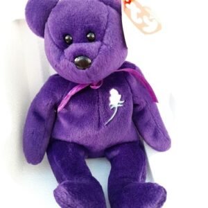 Ty Beanie Babies Original Princess Diana Purple Bear - Retired Beanie Baby 