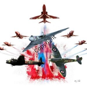 Aircraft Digital Painting Photo Print framed ideal birthday present A3 framed