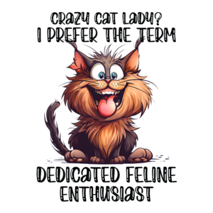 A4 Crazy Cat Lady framed print